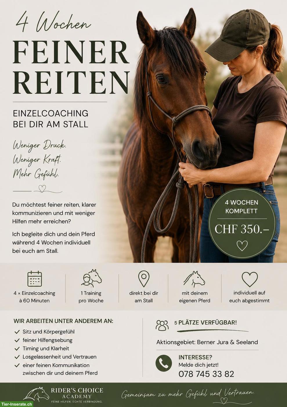 Feiner Reiten - 4 Wochen Programm