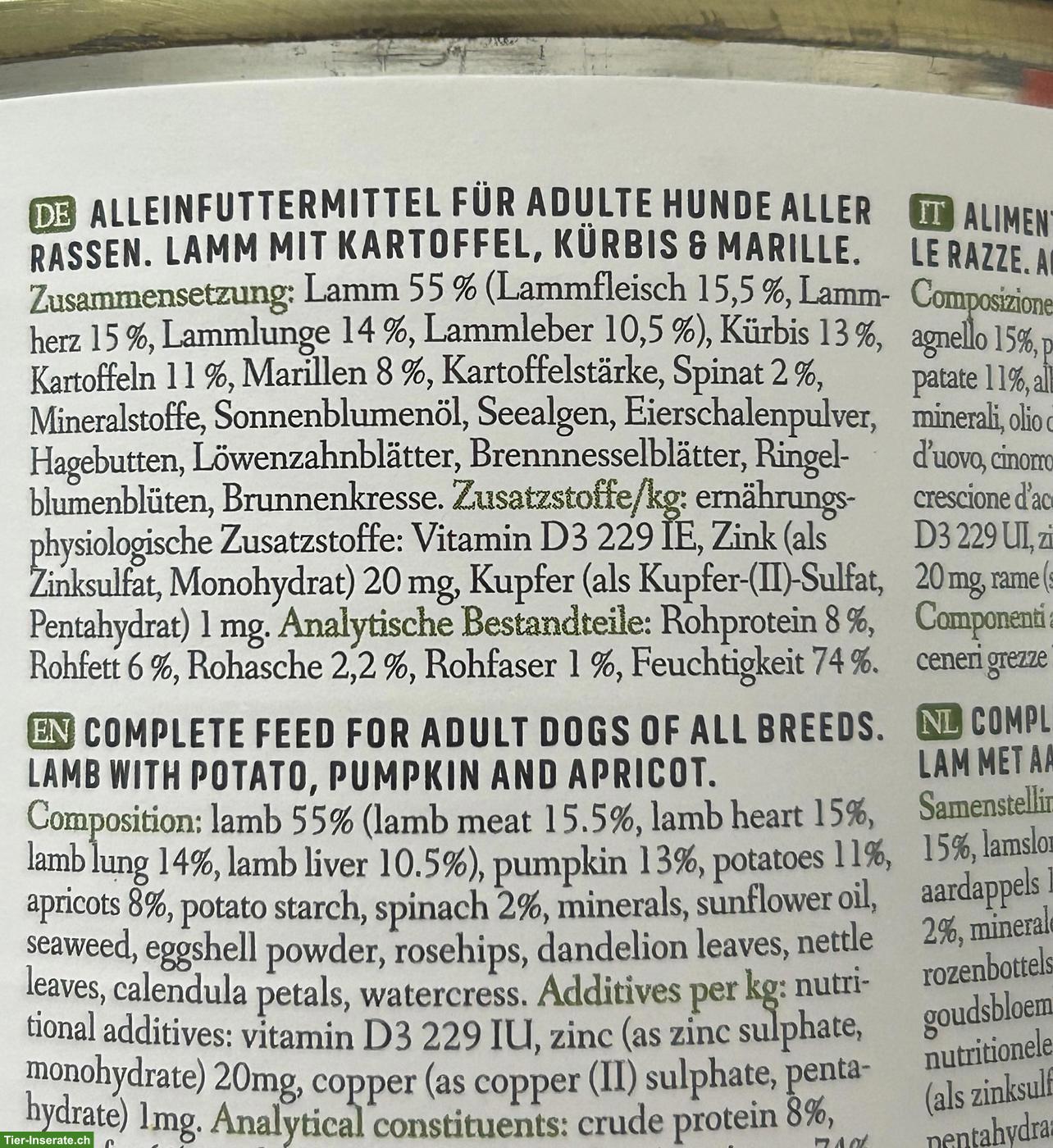 Bild 3: Hunde-Nassfutter: Dogs Love Lamm