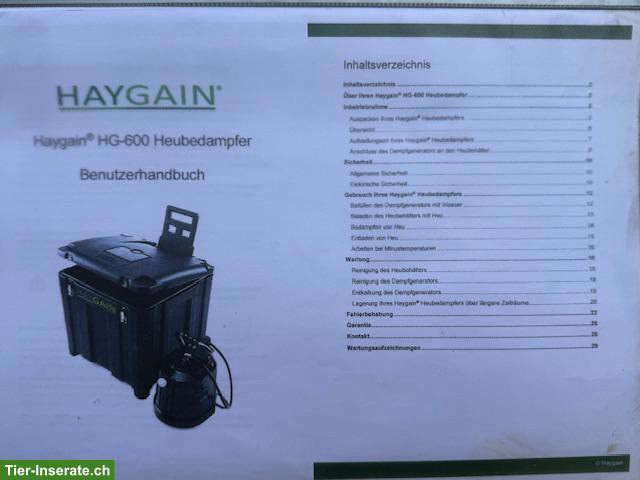 Bild 8: Heubedampfer Haygain HG 600 zu verkaufen