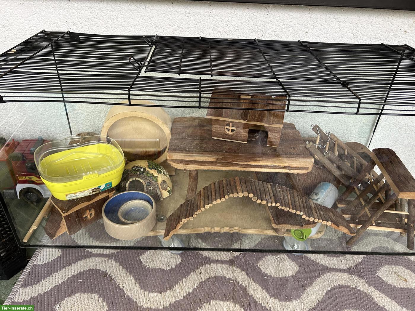Bild 3: Nagerterrarium/Nagerkäfig inkl. Zubehör