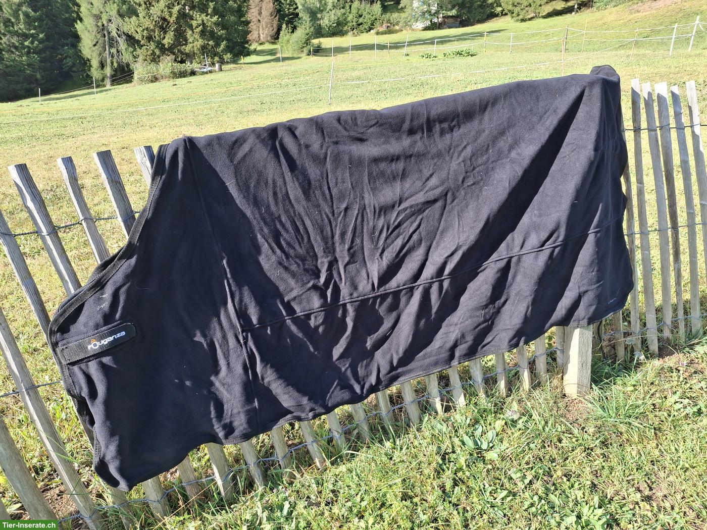 Neue Fleece-Abschwitzdecke Gr. 135cm, schwarz