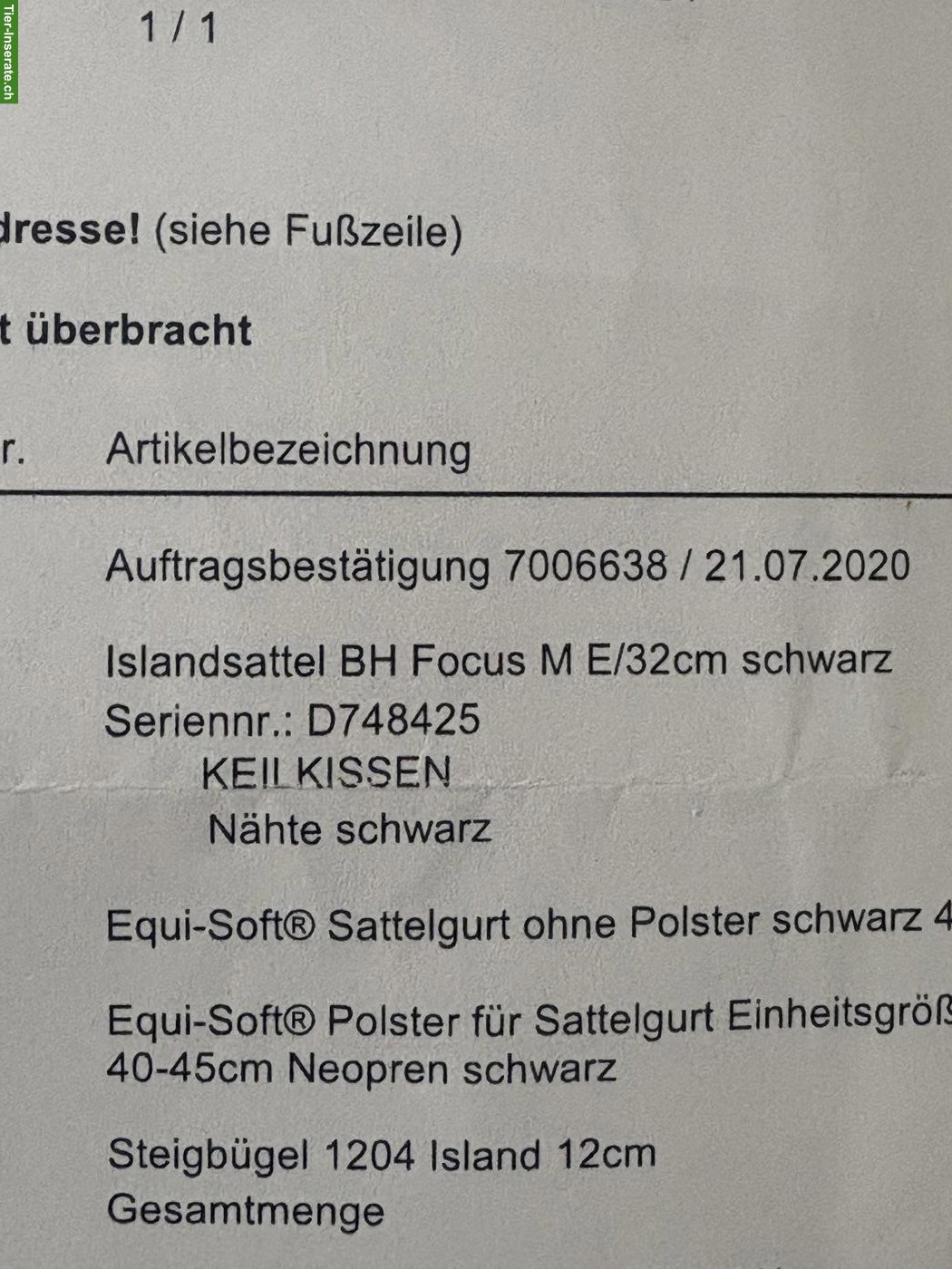 Bild 4: Islandsattel BH Focus zu verkaufen