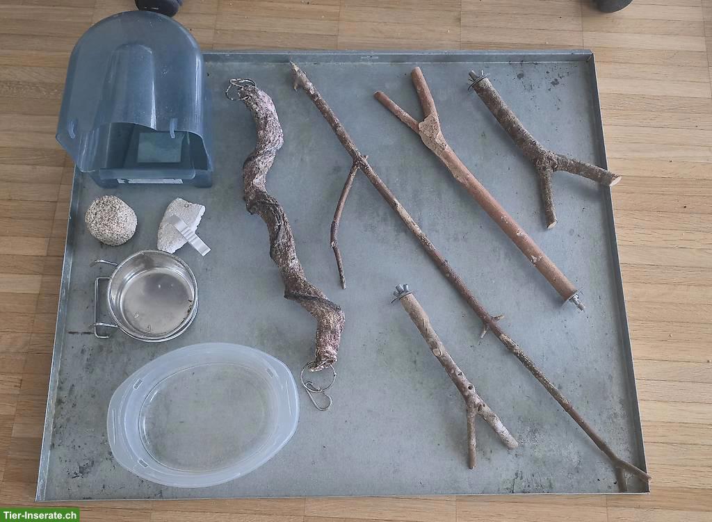 Bild 3: Vogelkäfig mit Zubehör zu verkaufen
