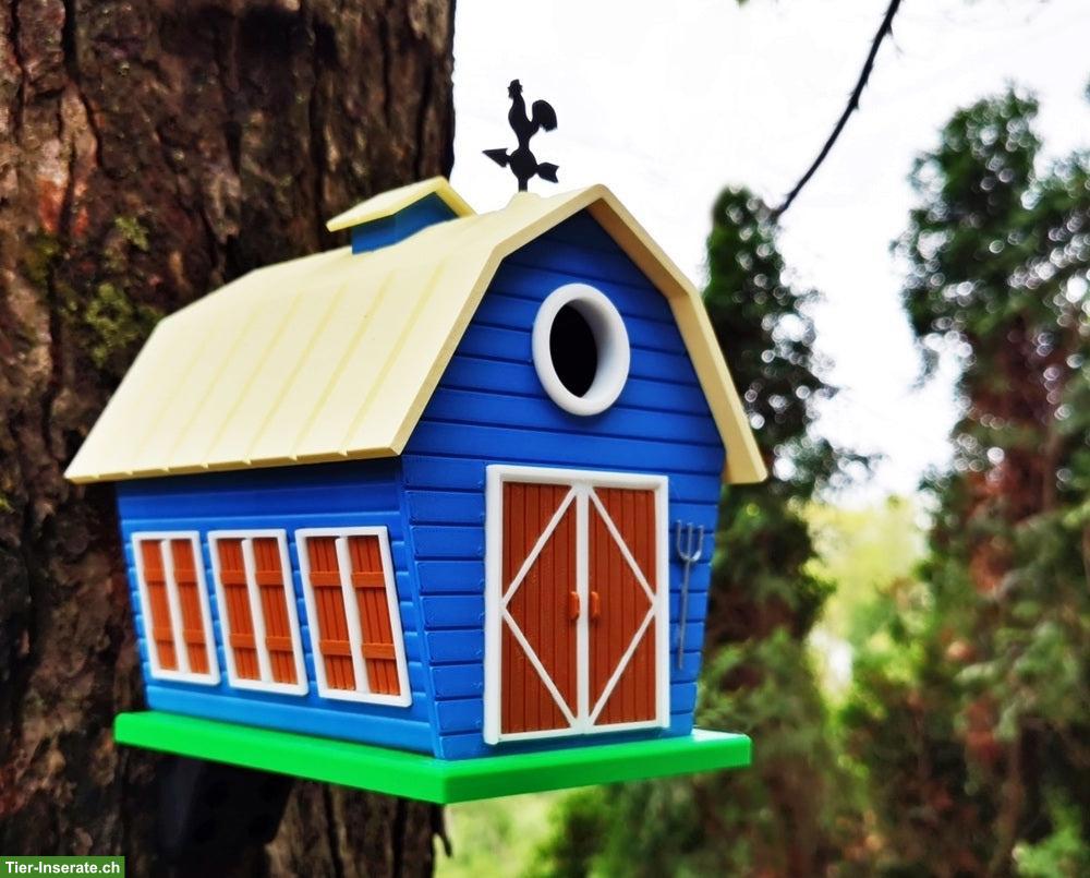 Vogelhaus Scheune: 3D-gedruckt aus der Schweiz