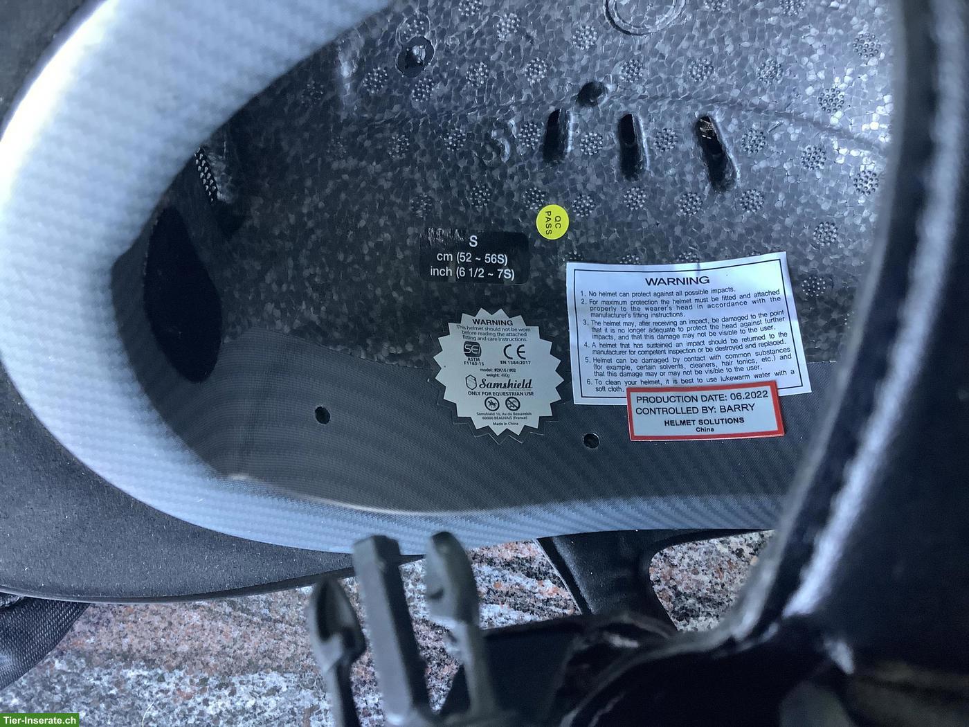 Bild 7: Reithelm Samshield S 52-56 Shadowmatt zu verkaufen