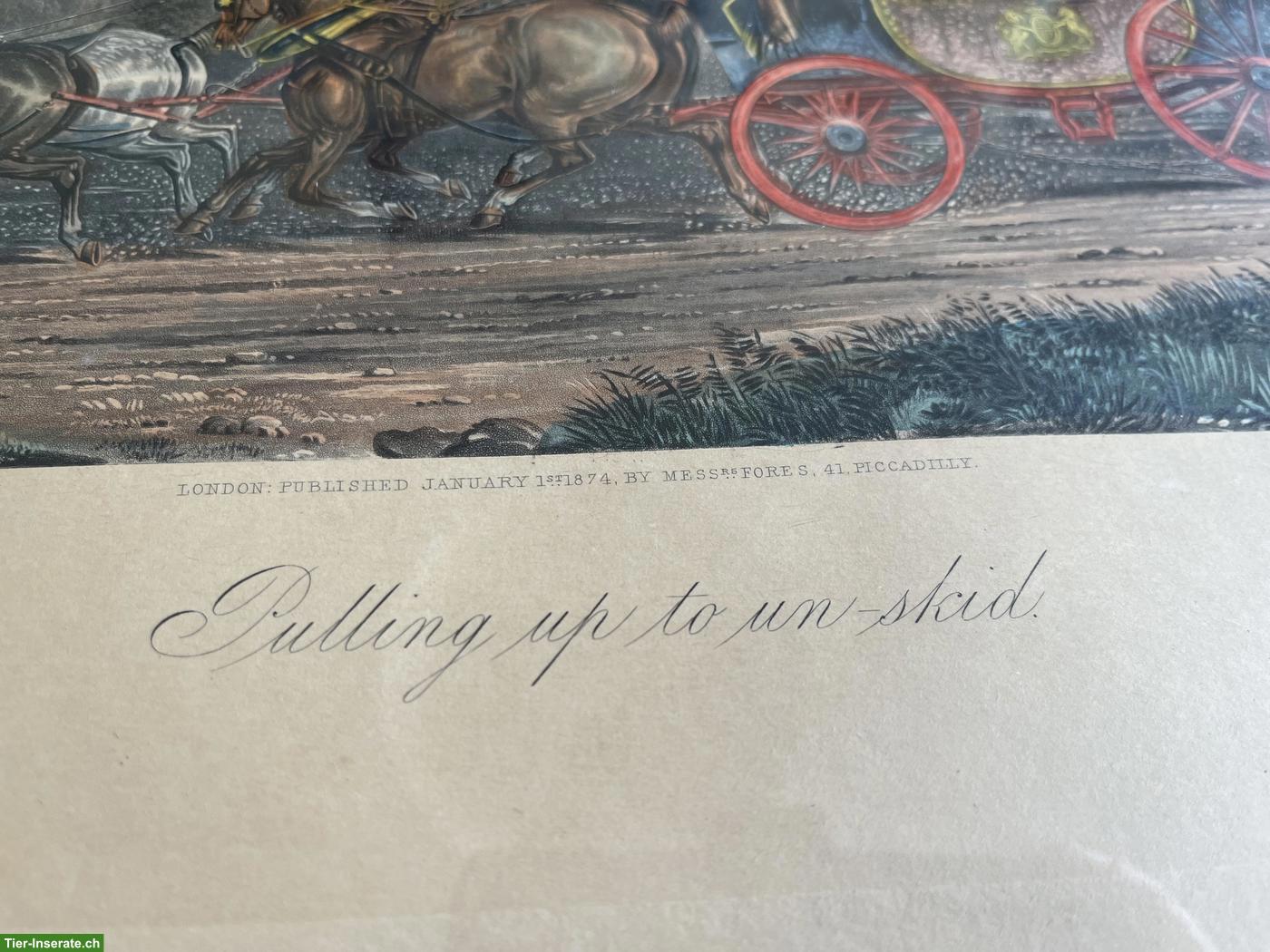 Bild 3: Bild 4-Spänner - Antike englische Grafik