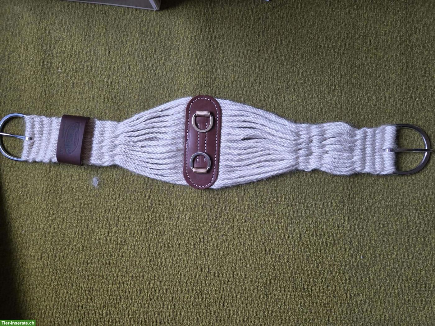 Western Sattelgurten, Lammfall Mattes, Mohair Schnurgurte, Neopren