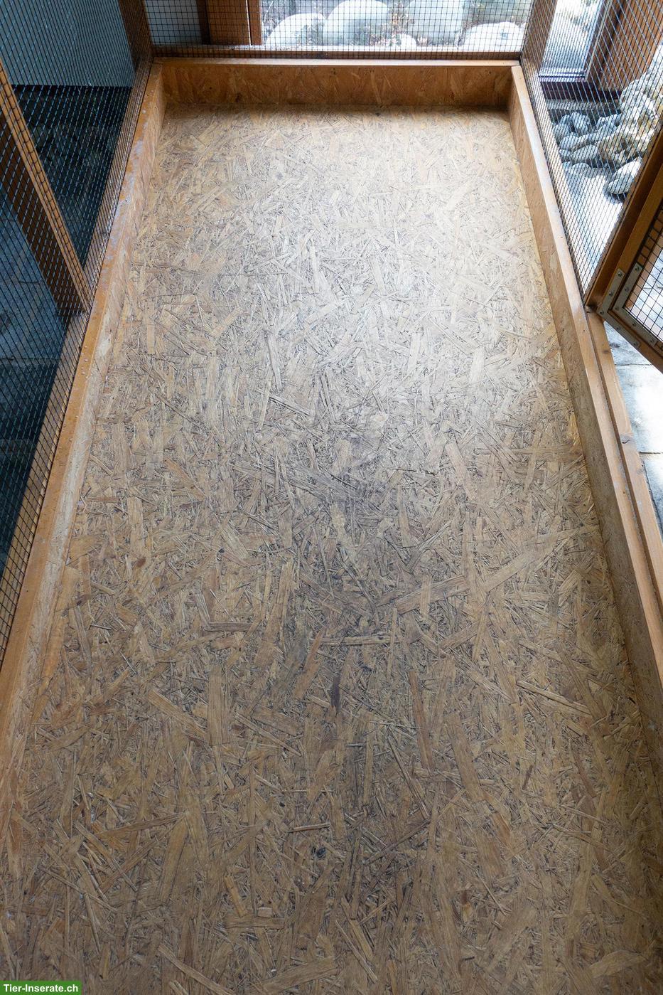 Bild 4: Vogelkäfig aus Holz und Metallgitter zu verkaufen