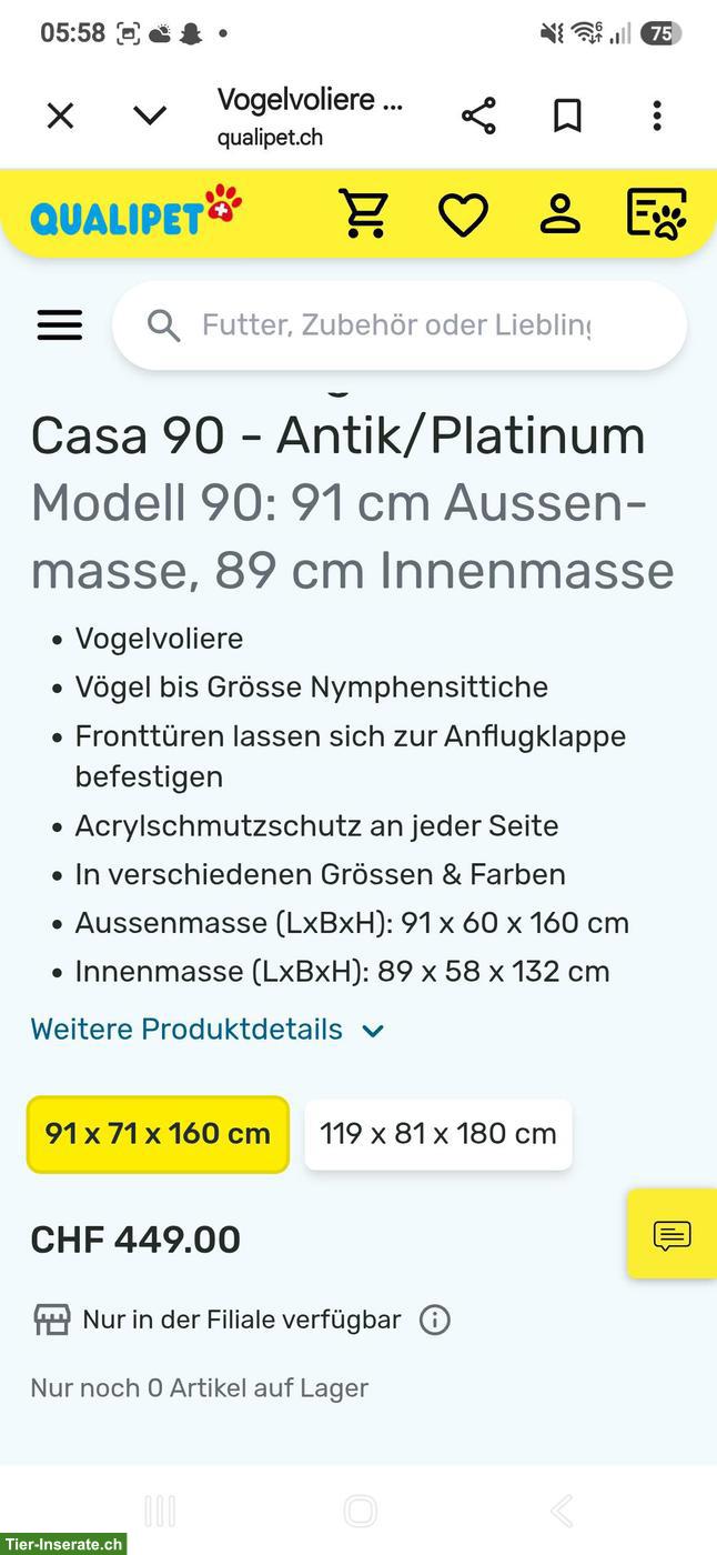 Bild 2: Vogelvoliere Montana Paradiso 90 zu verkaufen