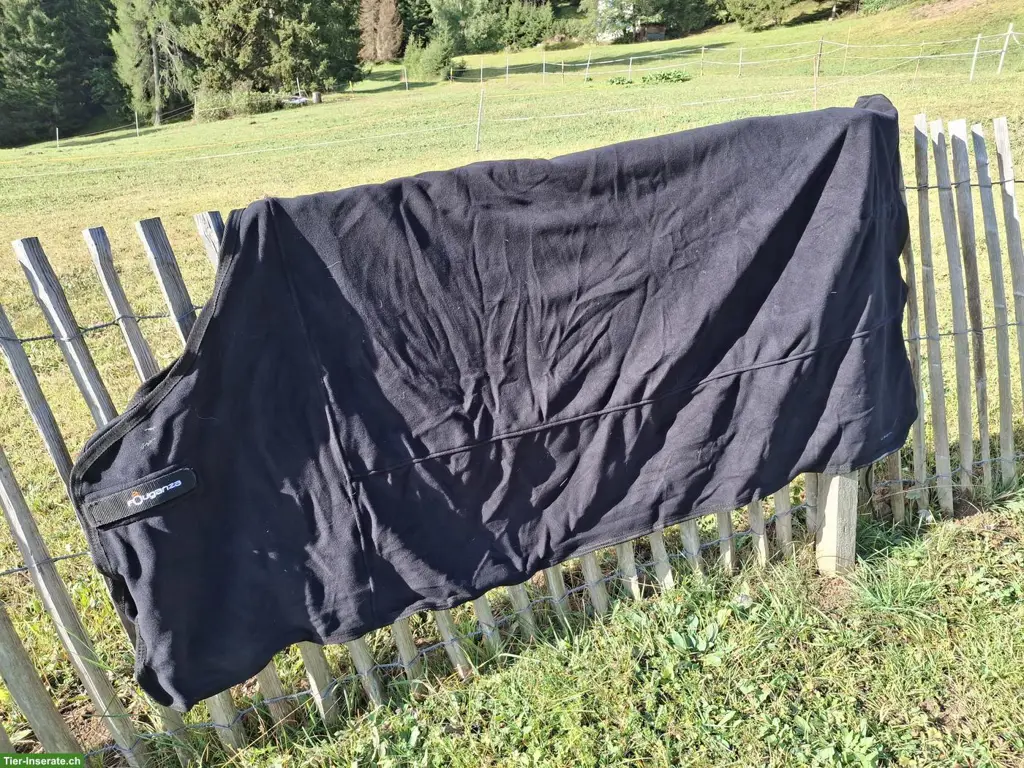 Neue Fleece-Abschwitzdecke Gr. 135cm, schwarz