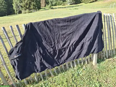Neue Fleece-Abschwitzdecke Gr. 135cm, schwarz
