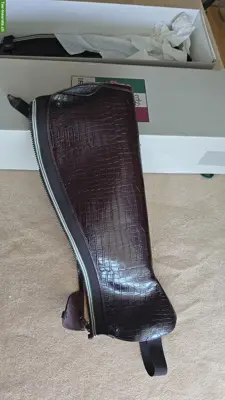 Neue Stiefelschäfte, Chaps Croco Brown, Länge 50 / Weite 40