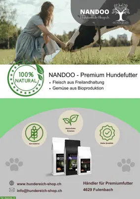Premium Hundefutter mit Fleisch aus Freilandhaltung
