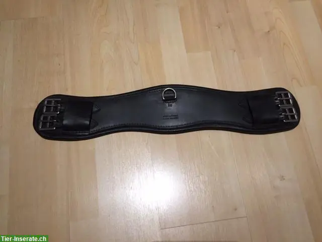 Leder-Sattelgurte, schwarz, 60cm