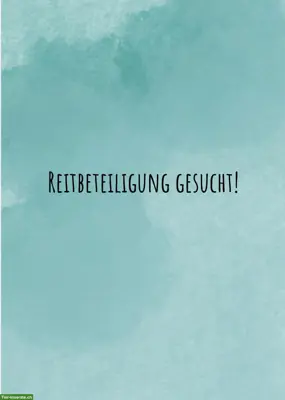 Reitbeteiligung gesucht in Langenthal oder naher Umgebung