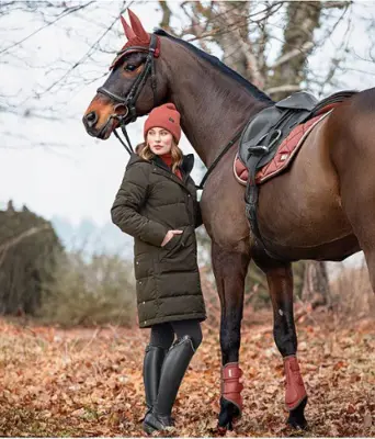 Neuer, nie getragener Reitparka SMILLA, Gr. L, Dark-Oliv
