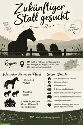 Suche: Grossraum Zofingen, 3 Pony-Einstellplätze