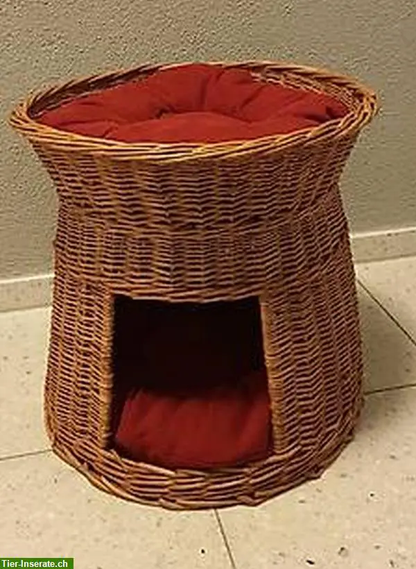 Katzen Weidenkorb Turm inkl. 2 Kissen sehr beliebt, Fabrikneu