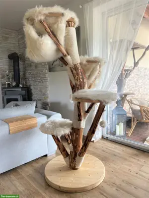 NATURHOLZ Katzenbaum Kratzbaum MASSIV HANDWERK TOP