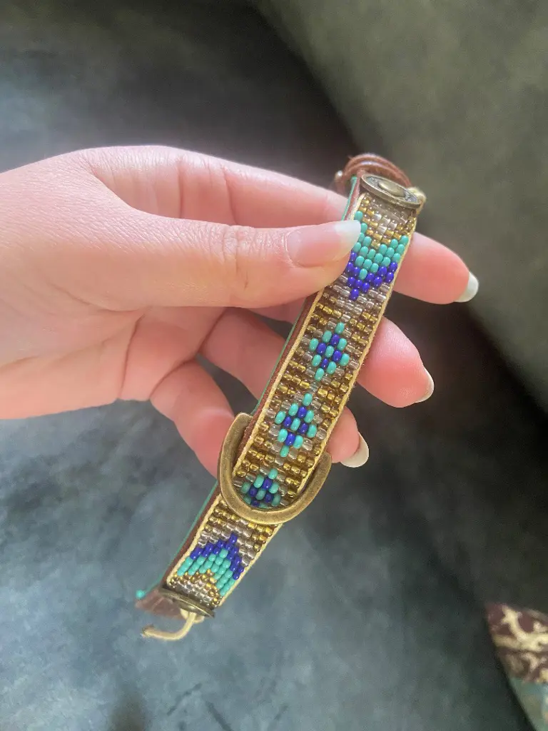 Echtlederhalsband handgemacht (Grösse XS)