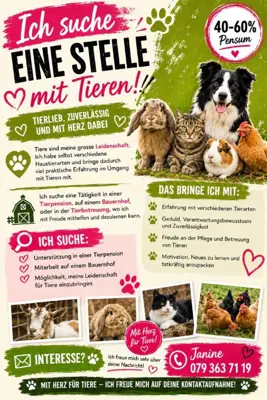 Suche Stelle mit Tieren